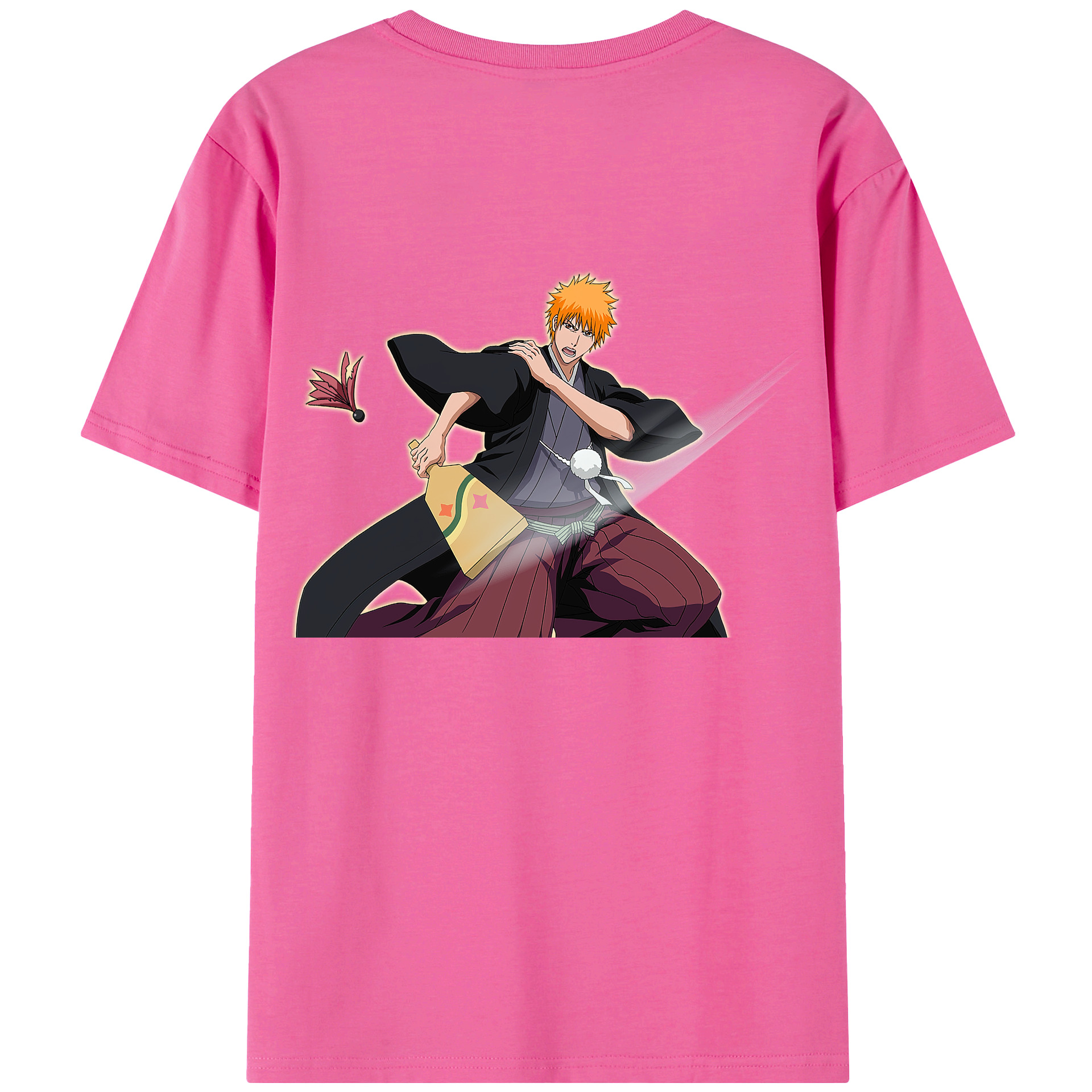 （画像用） ブリーチ 黒崎一護（くろさき いちご）BLEACH Kurosaki Ichigo レディース半袖Tシャツ(バックプリント)